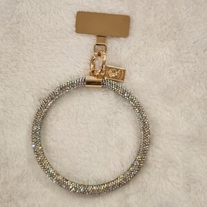Sparkling Gold and Silver Phone Bracelet Phone Wristlet Strap